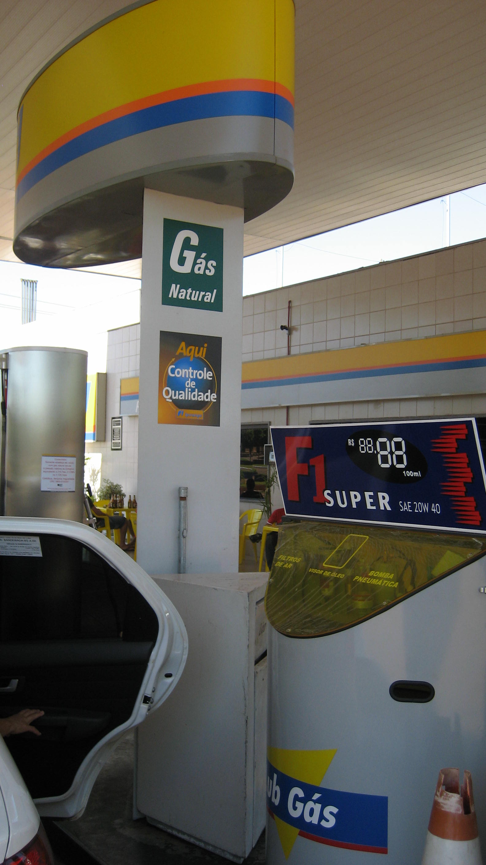 Natural gas pump at gasoline station in Rondonopolis, Mato Grosso