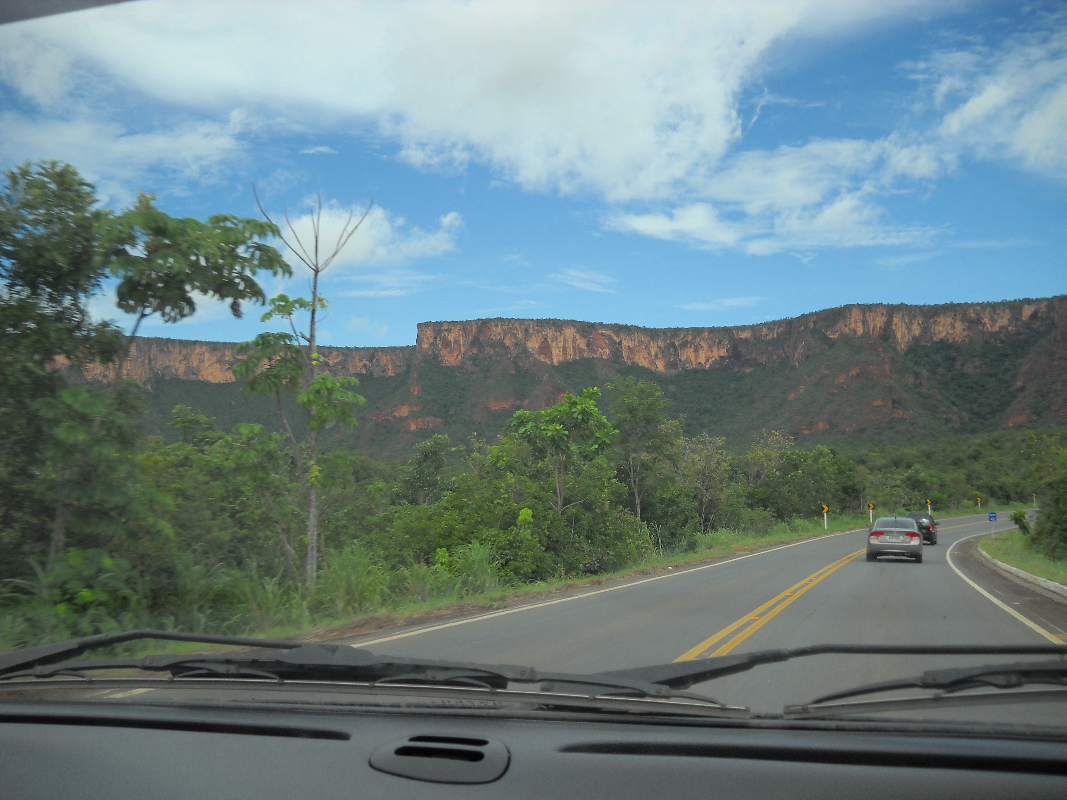 Approaching Mato Grosso Plateau at Chapada dos Guimaraes in southern Mato Grosso