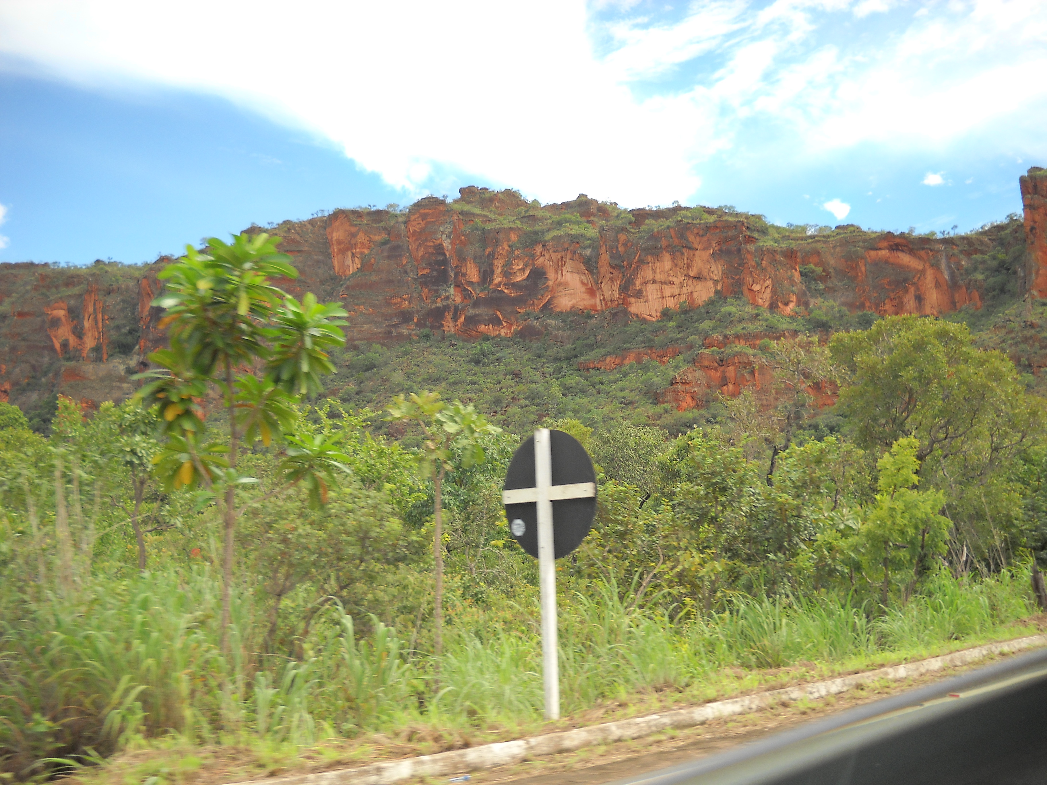 Approaching Mato Grosso Plateau at Chapada dos Guimaraes in southern Mato Grosso