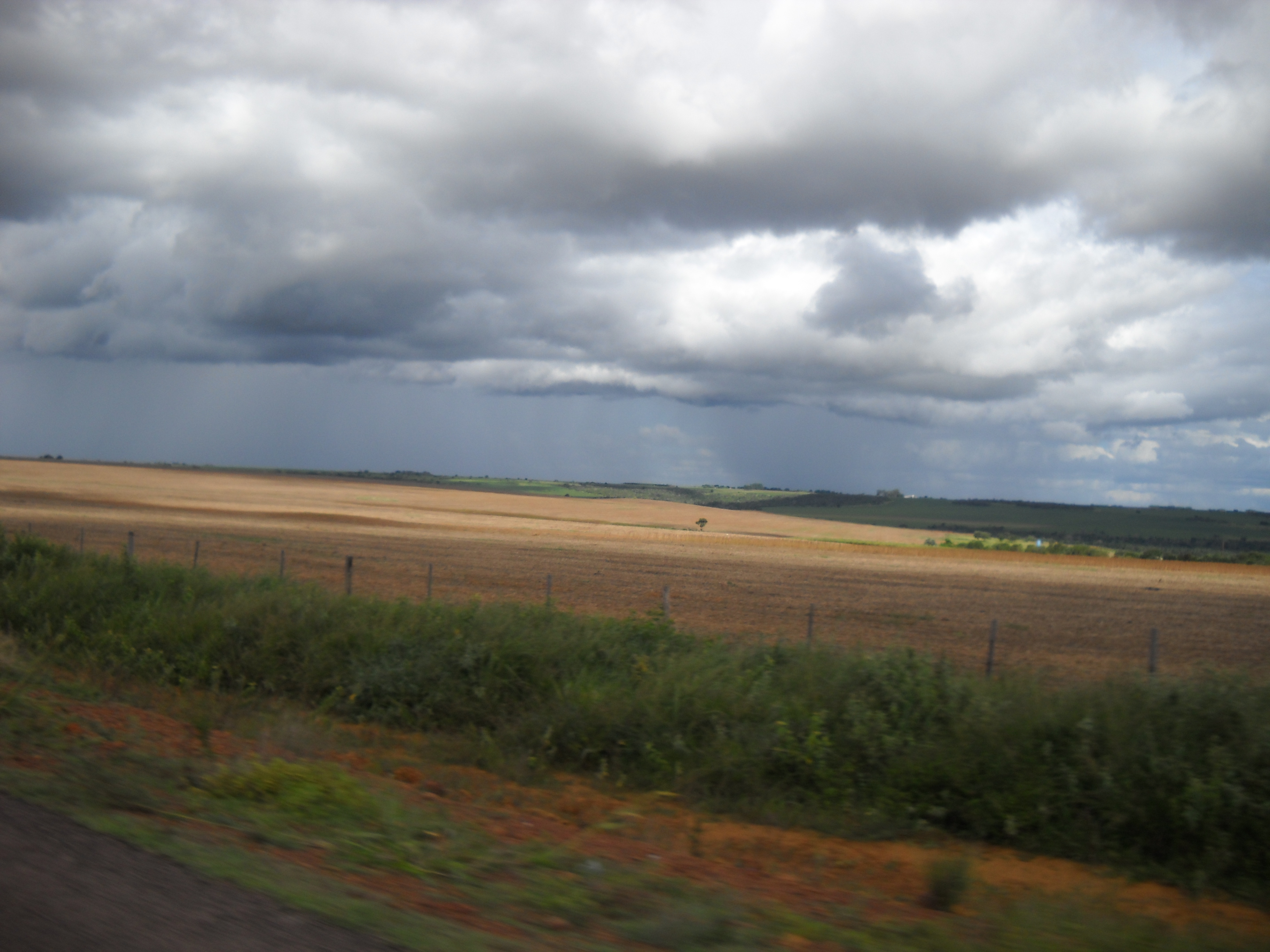 Rain moving in near Campo Verde in southern Mato Grosso