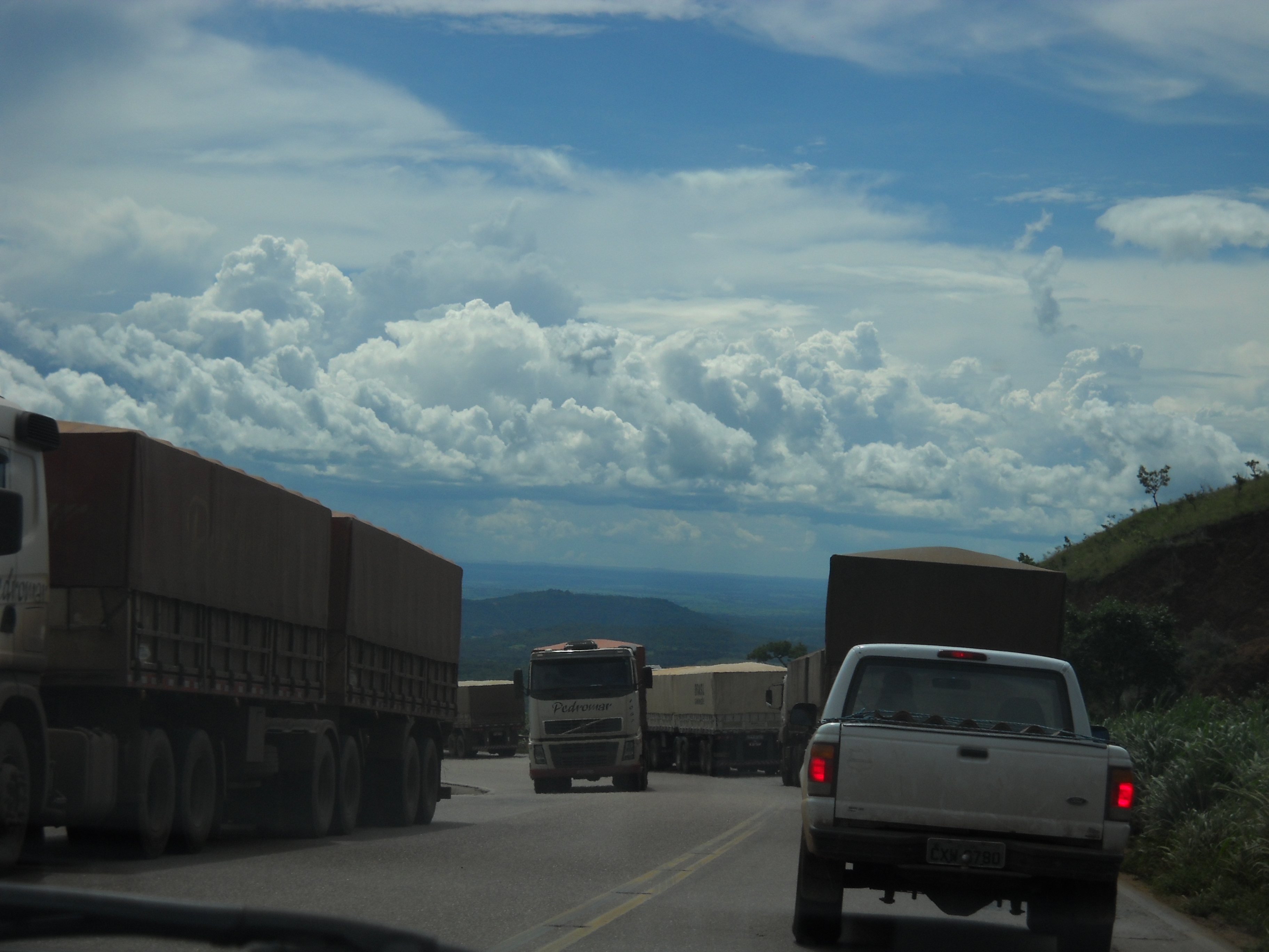 Descending from Mato Grosso Plateau at Serra da Petrovina near Pedra Preta in southeastern Mato Grosso