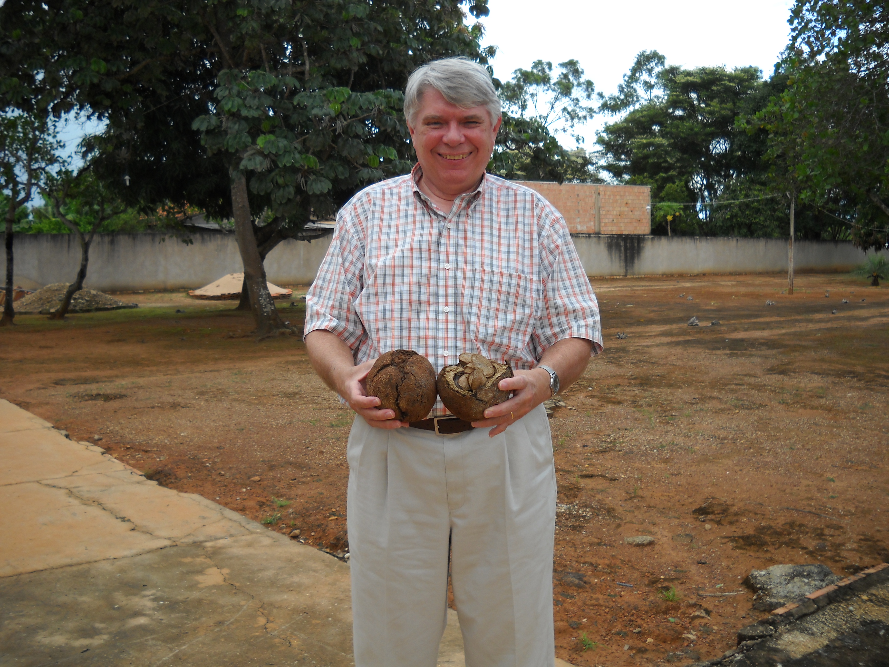 Michael Cordonnier with Brazil nut shell