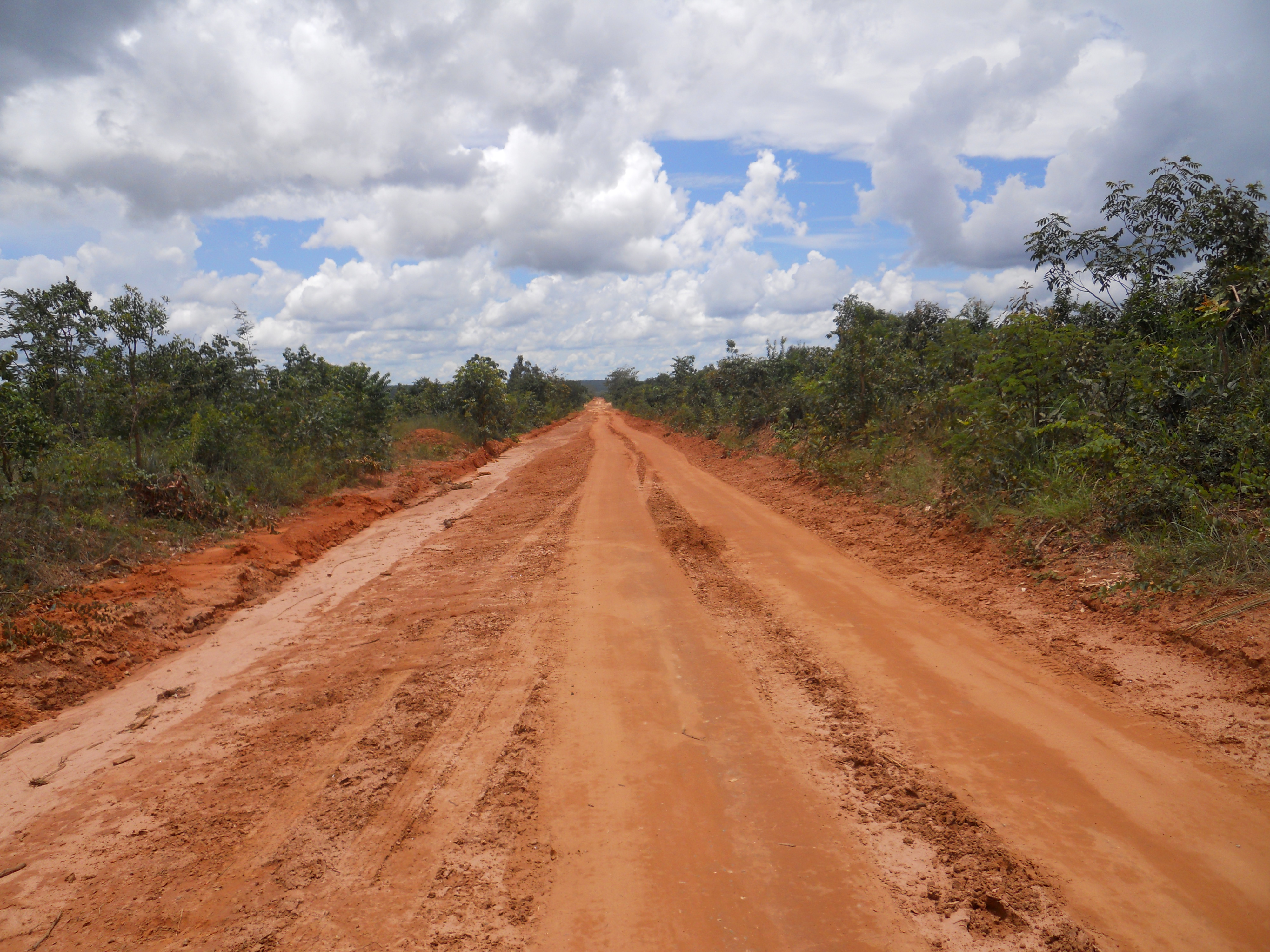 Road leading to Ferronorte Railroad near Alta Araguaia in southeastern Mato Grosso, Brazil