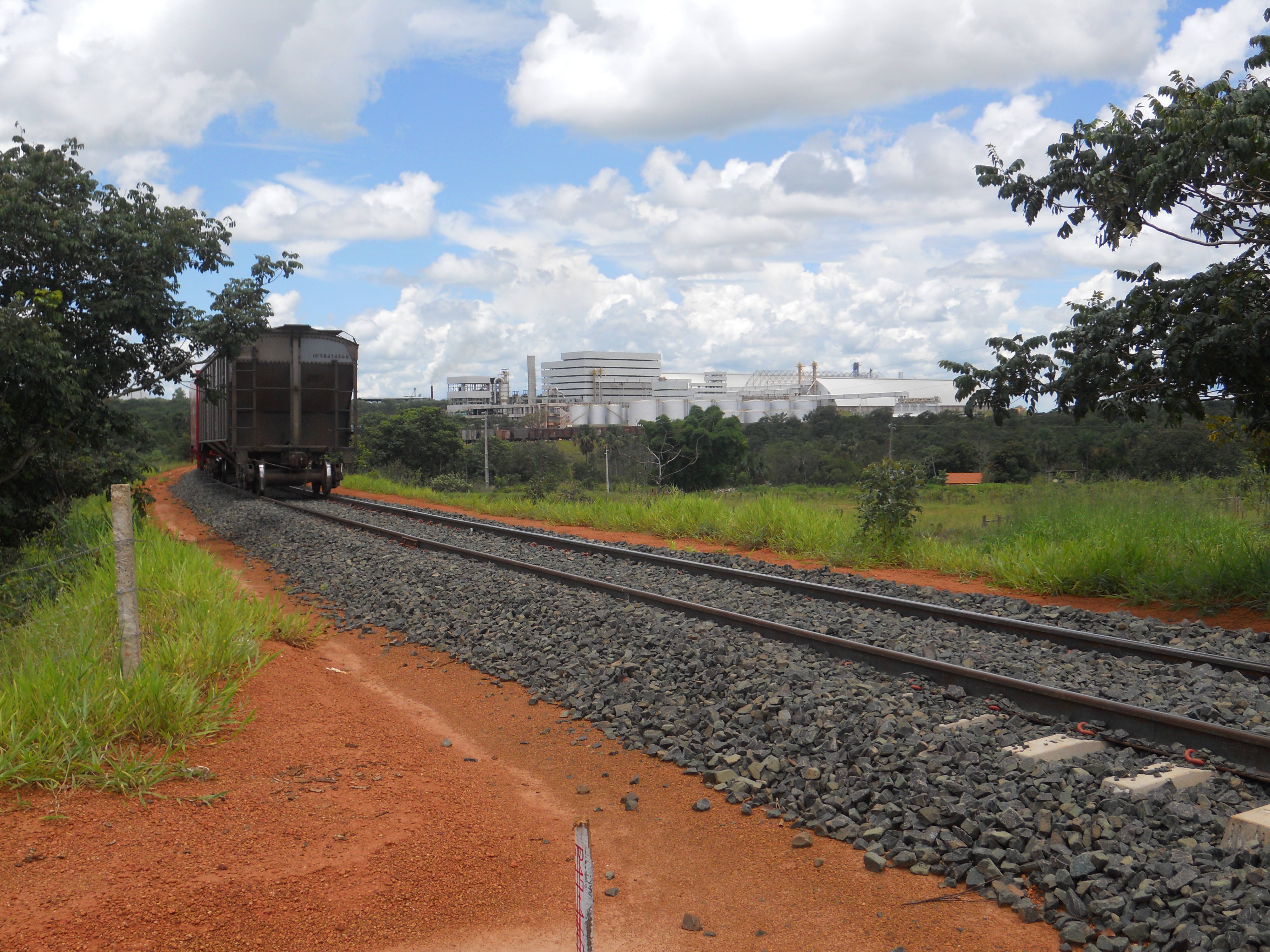 Rail cars from America Latina Logistica, which operates the Ferronorte Railroad in Mato Grosso, Brazil