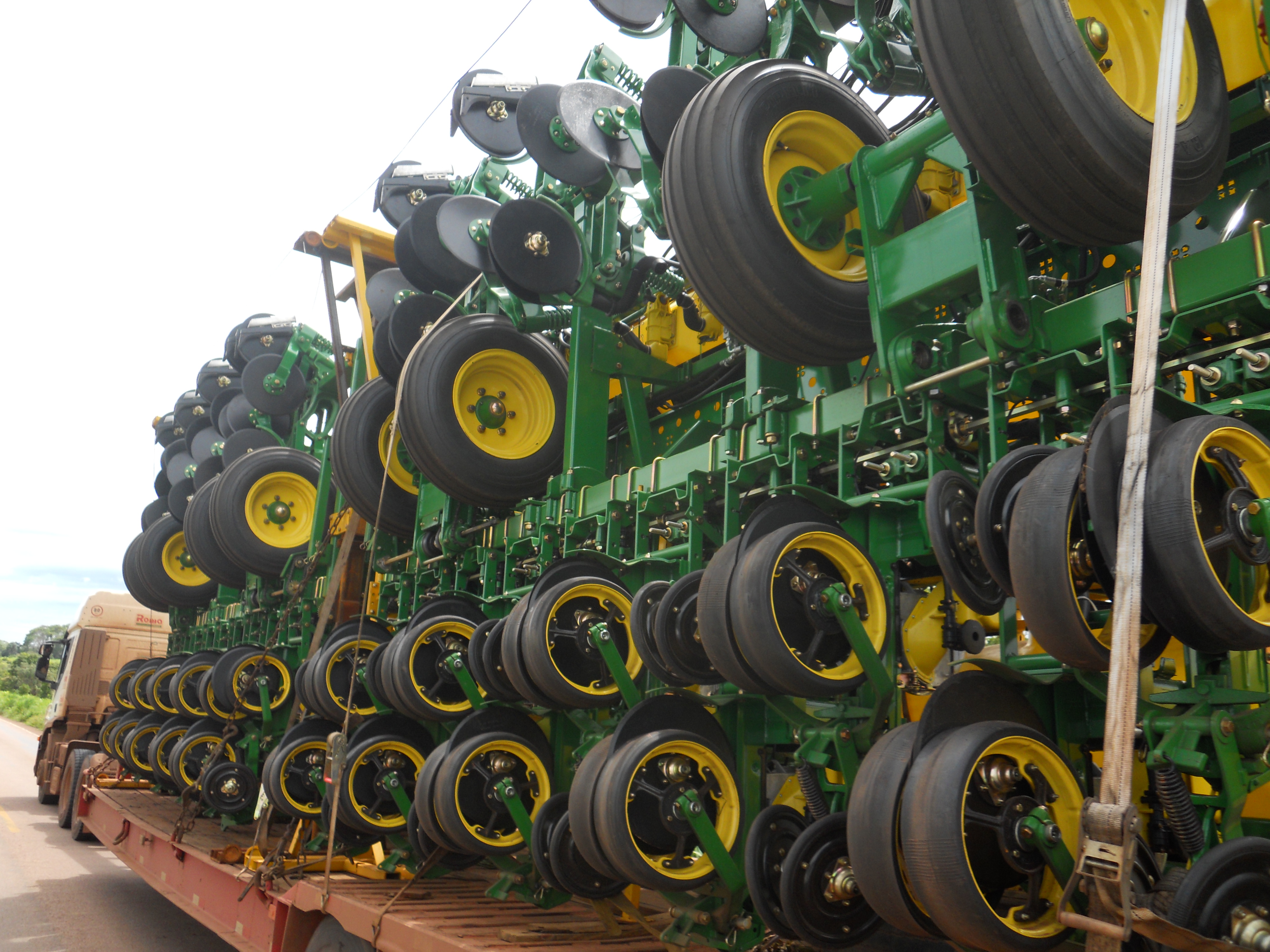 Delivering a new John Deere planter in Mato Grosso, Brazil