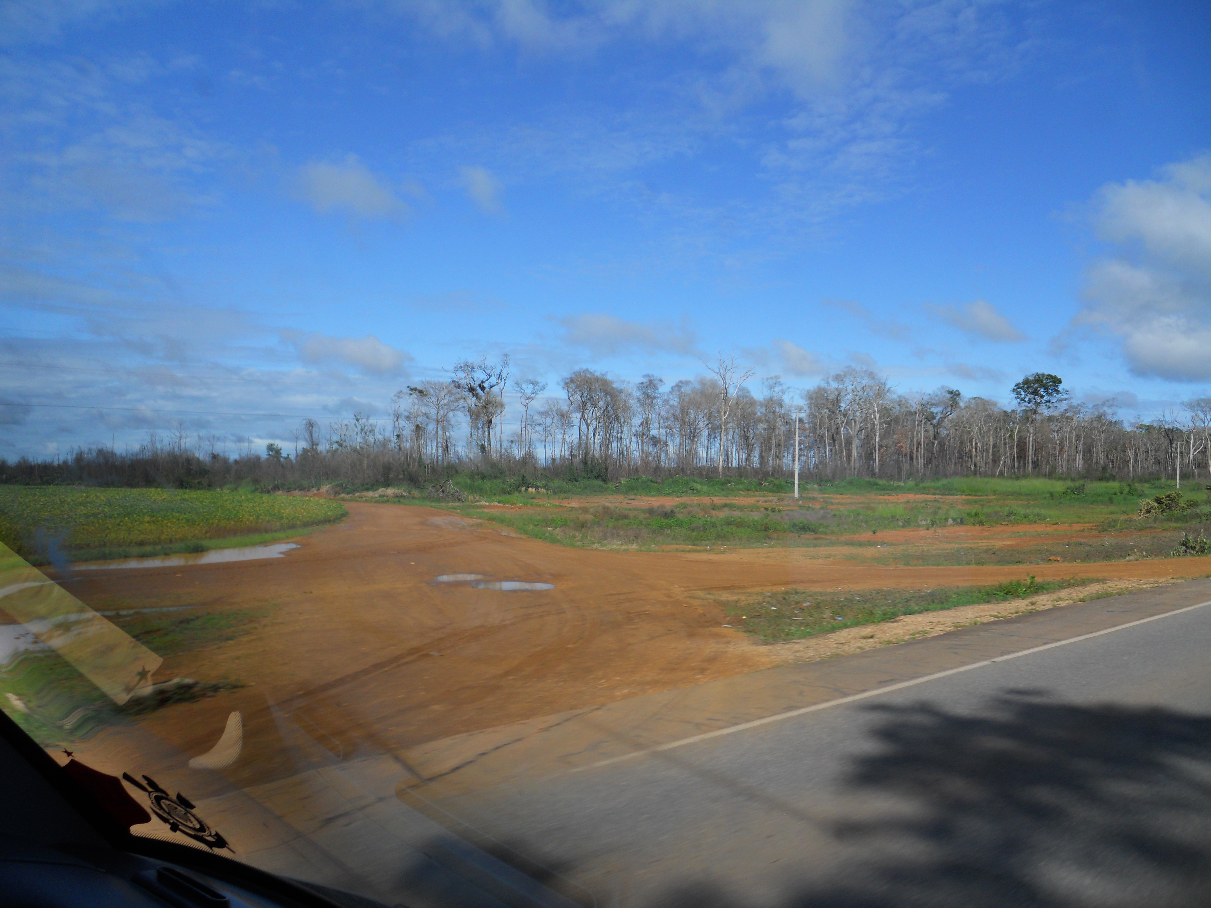 Clearing Amazon rain forest near Comodoro in western Mato Grosso, Brazil