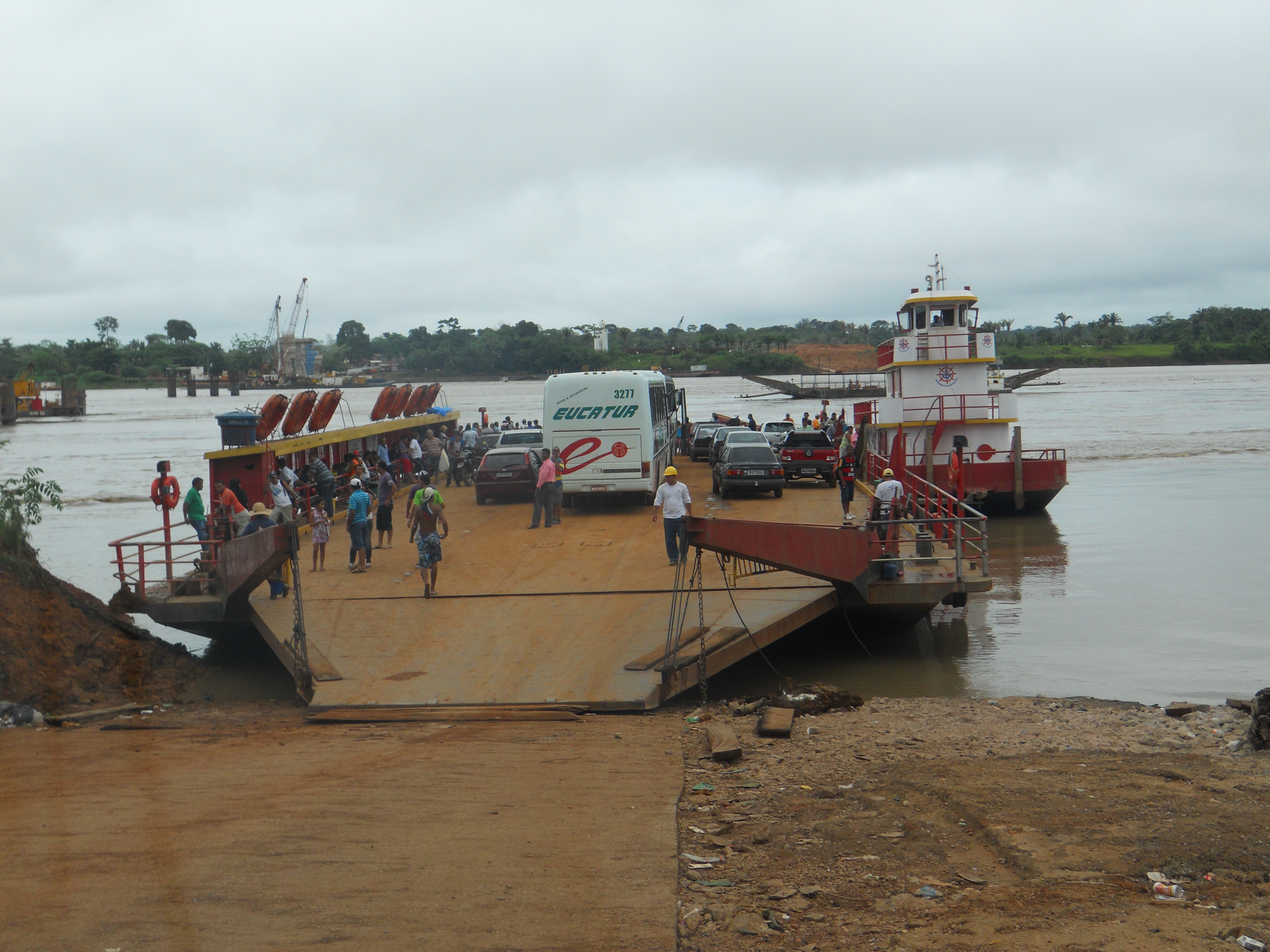 Ferry boat across the Madeira River at Porto Velho, Rondonia, Brazil