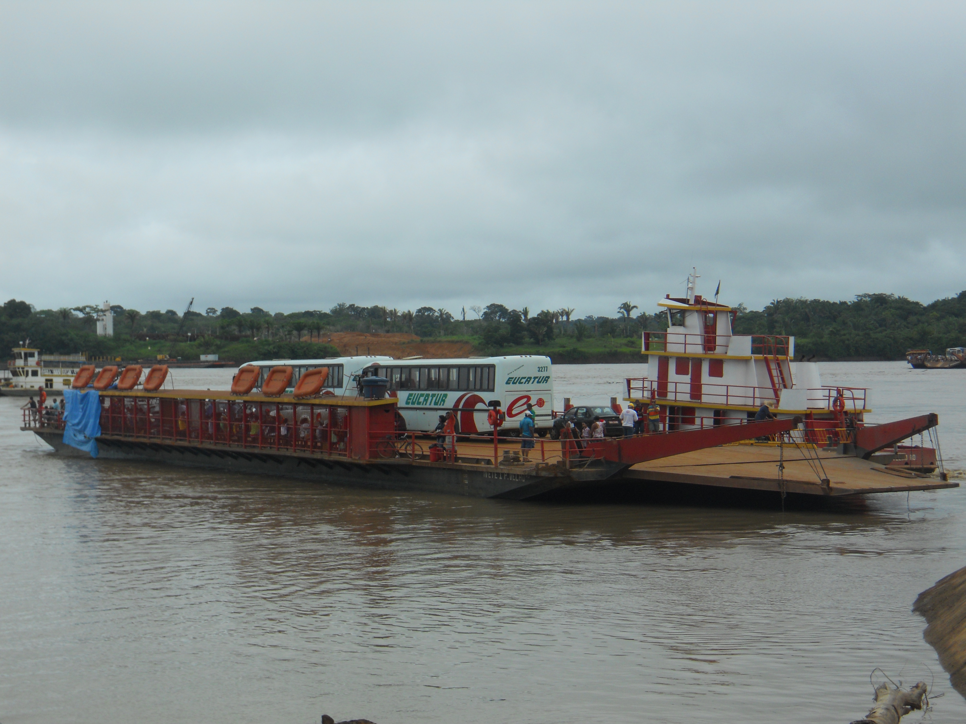 Ferry boat across the Madeira River at Porto Velho, Rondonia, Brazil