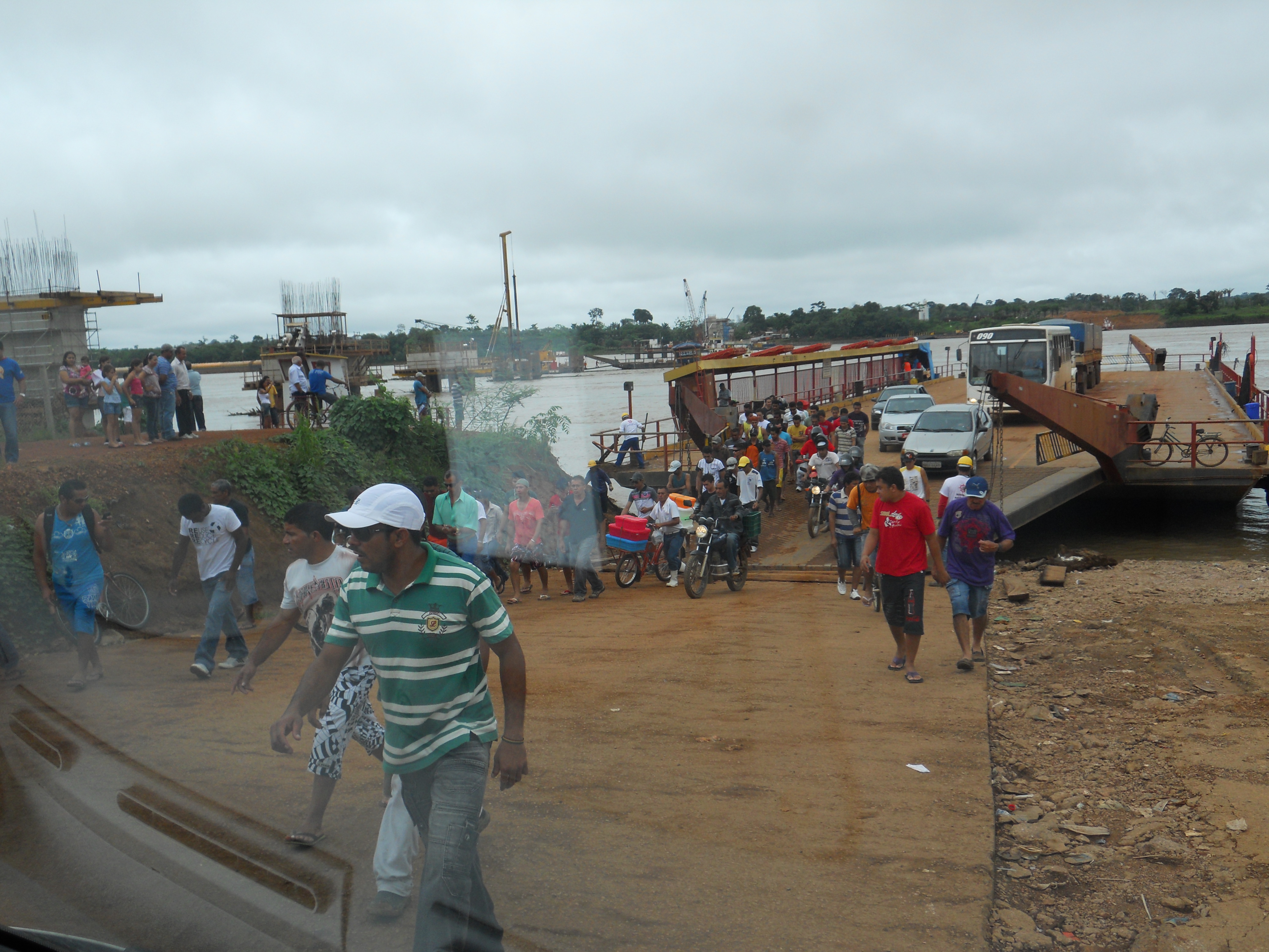 Ferry boat across the Madeira River at Porto Velho, Rondonia, Brazil