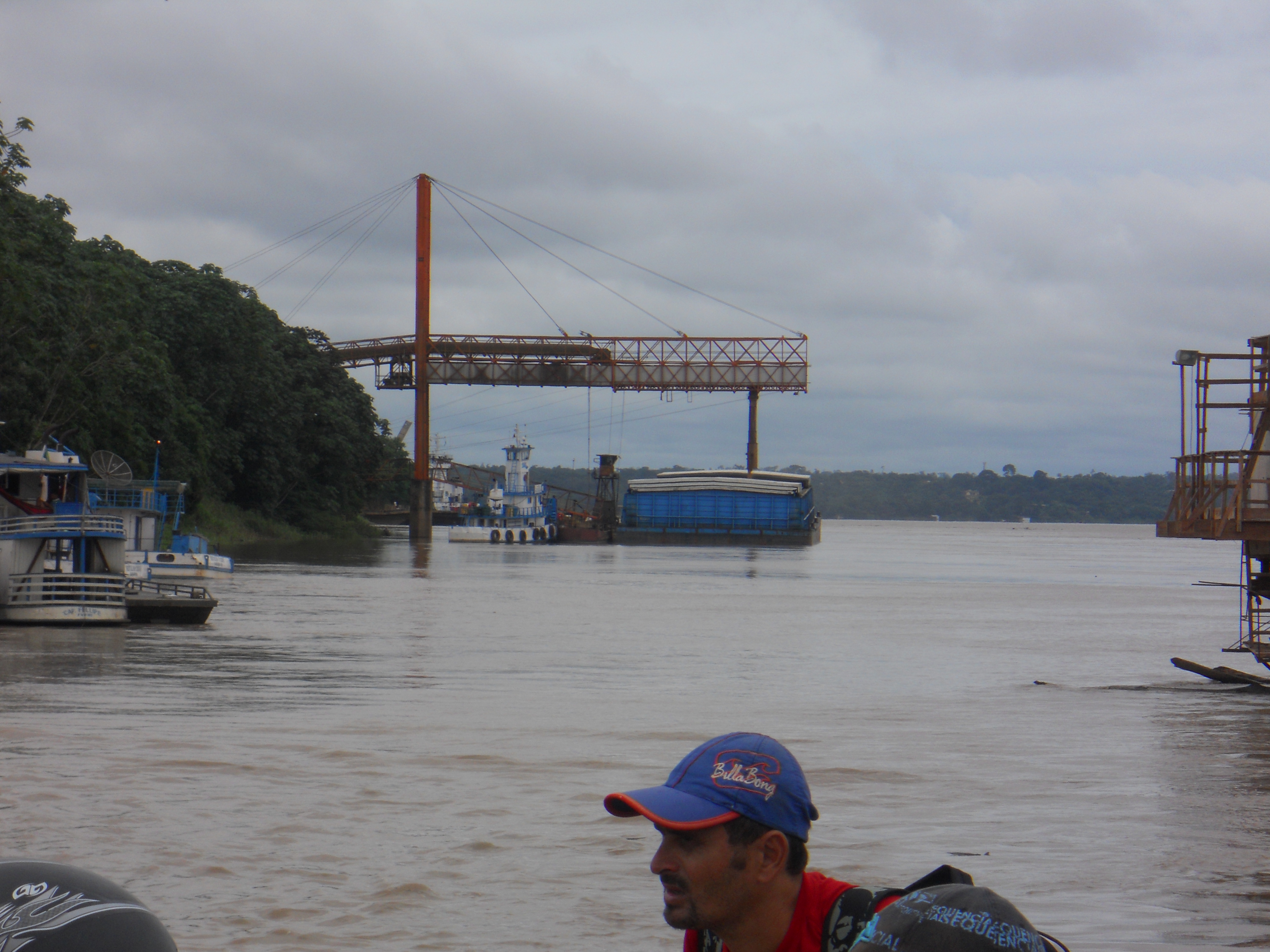 Cargill barging operation on the Madeira River at Porto Velho, Brazil