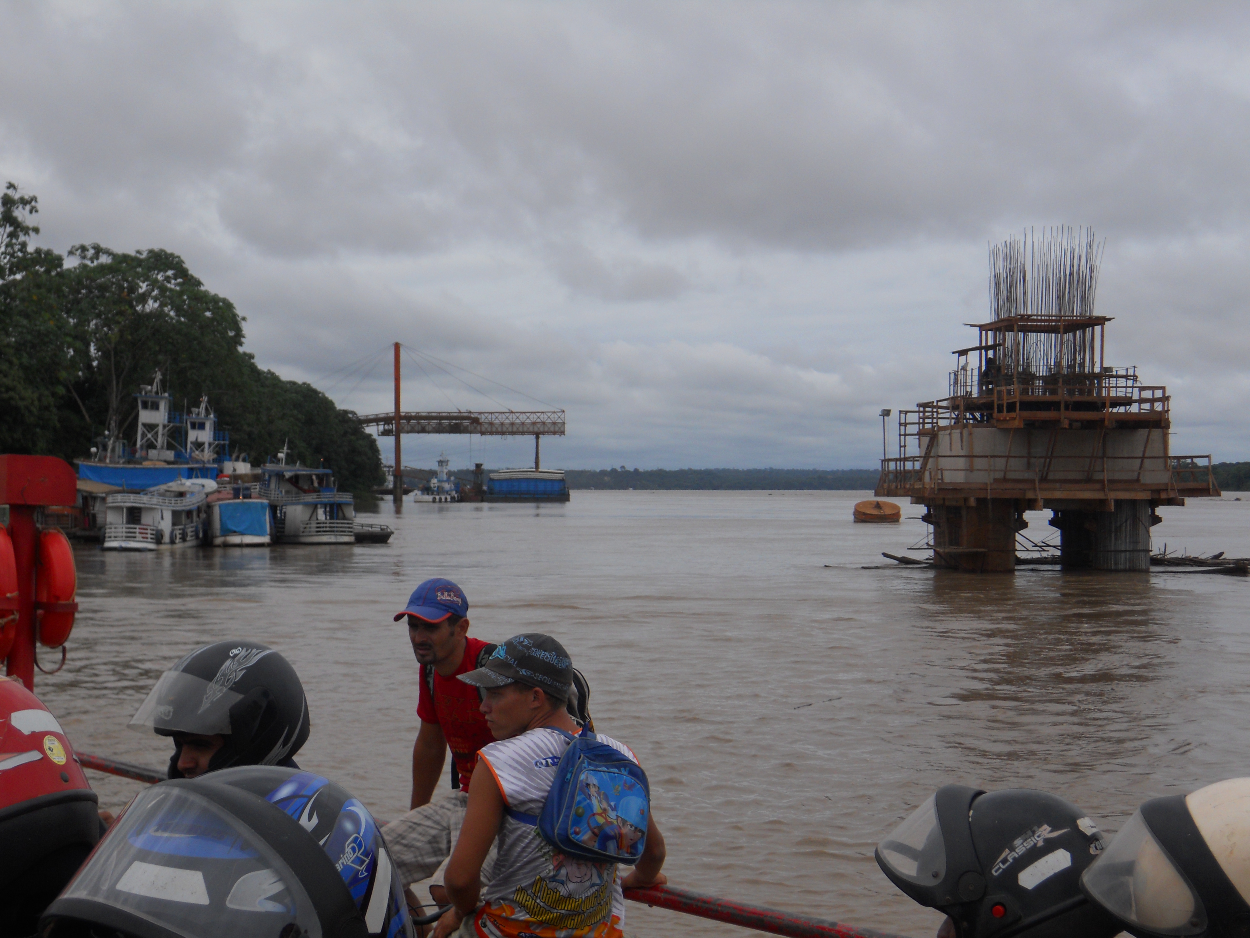 Cargill barging operation on the Madeira River at Porto Velho, Brazil