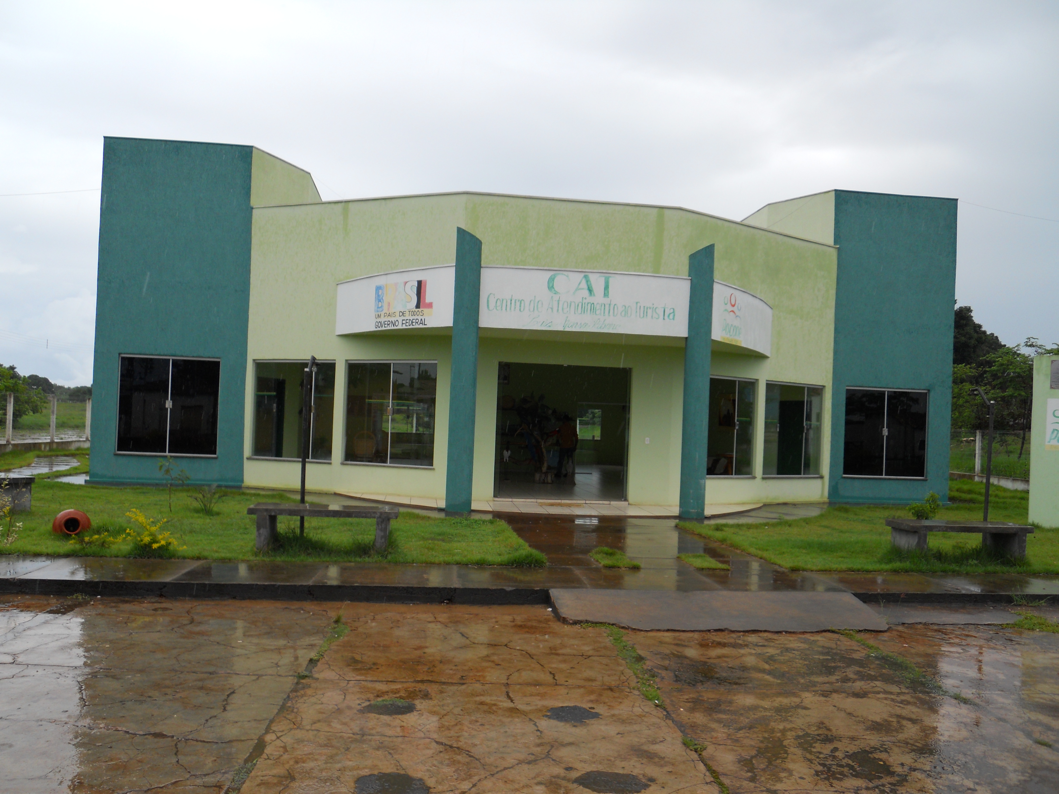 Tourist office in Pocone at entrance to Pantanal in southern Mato Grosso, Brazil