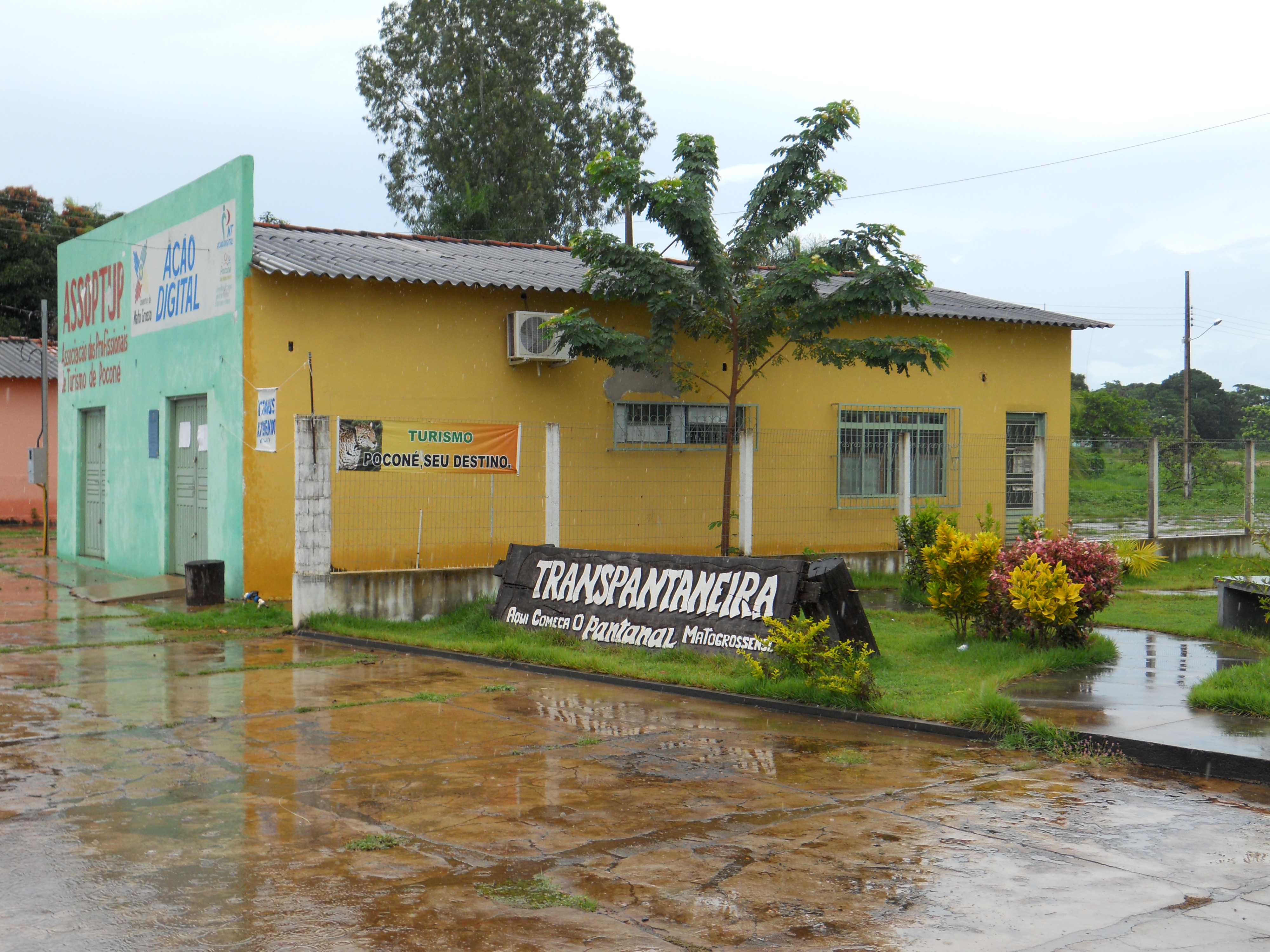 Entrance to the Transpantaneira Road in Pocone in southern Mato Grosso, Brazil