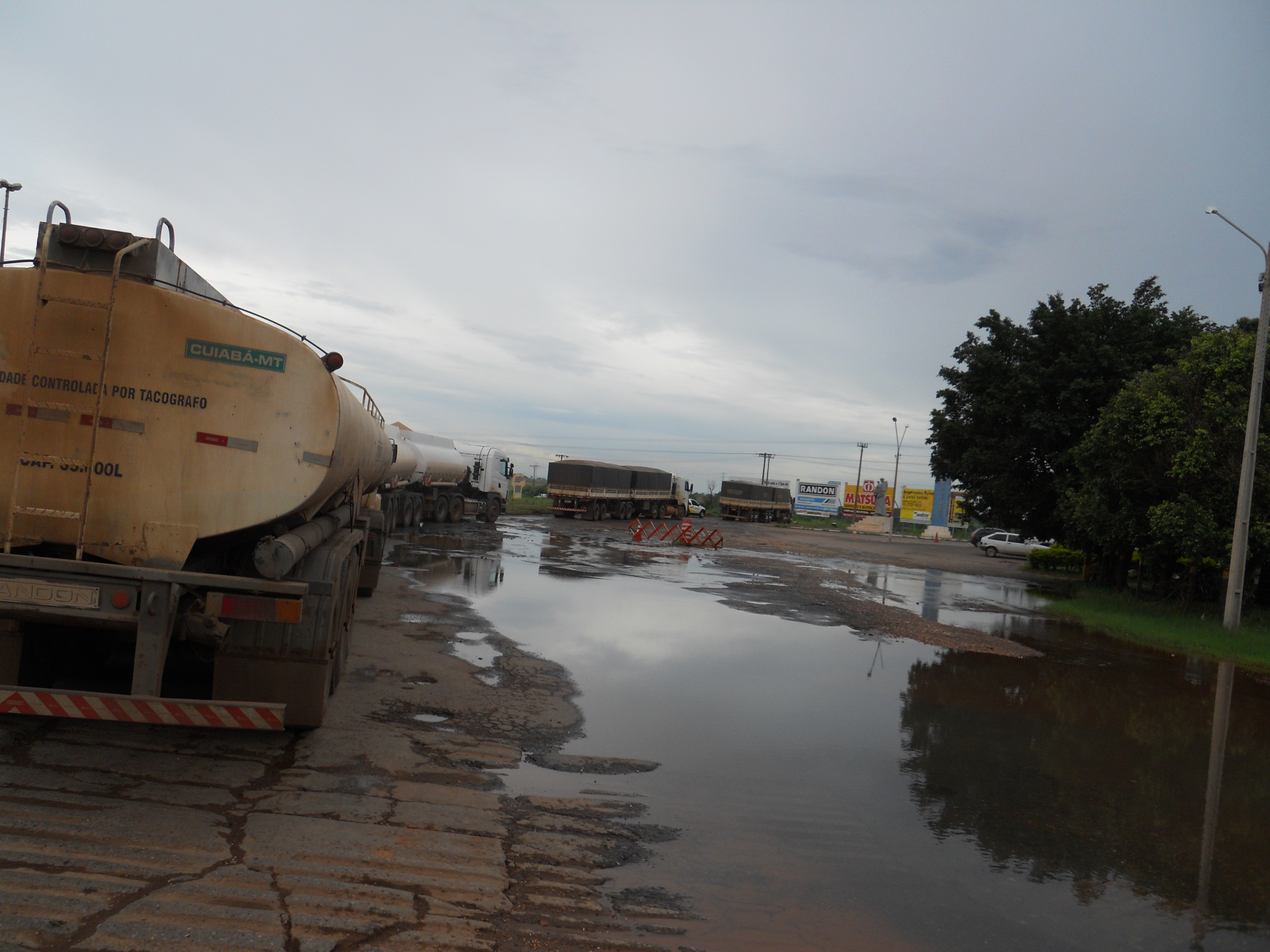 Poor condition of BR-364 in Cuiaba, Mato Grosso, Brazil